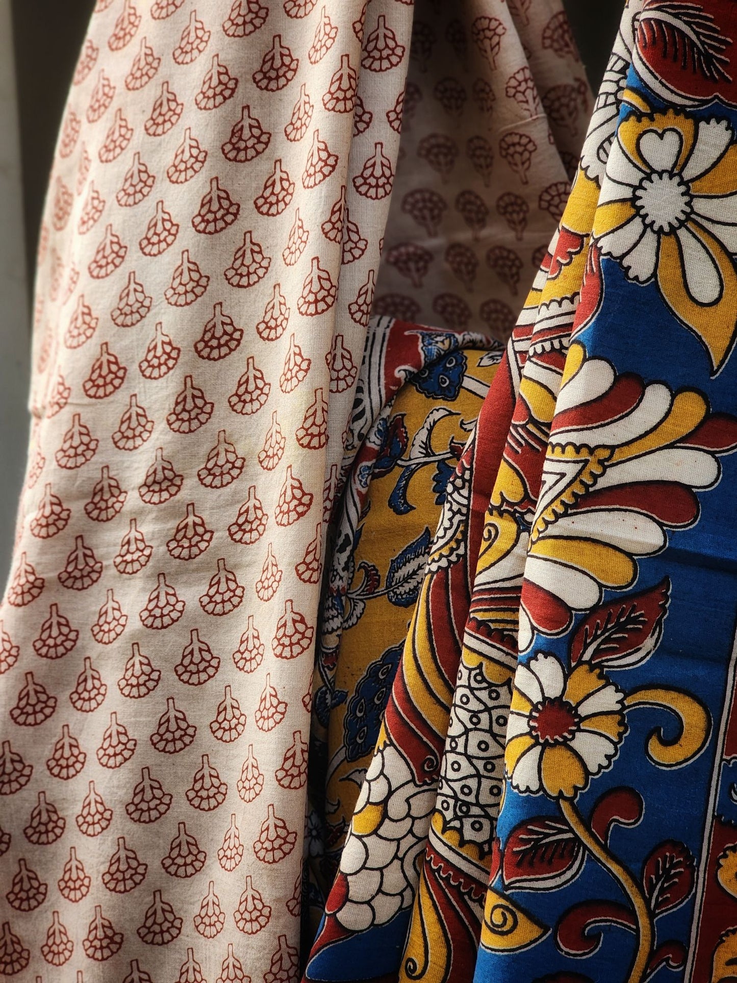 Dull Mustard Kalamkari Cotton Saree